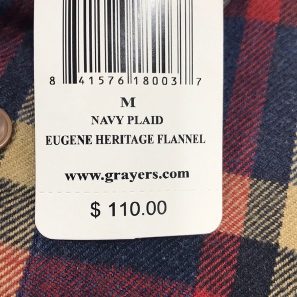 Grayers Eugene Heritage Plaid Modern Fit Flannel Shirt - Picture 8 of 9